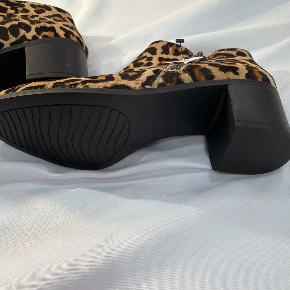 Michael Kors Cheetah Fur   Square‎ Heel Ankle Boots Size 9 NWT Dressy Casual - Picture 5 of 10